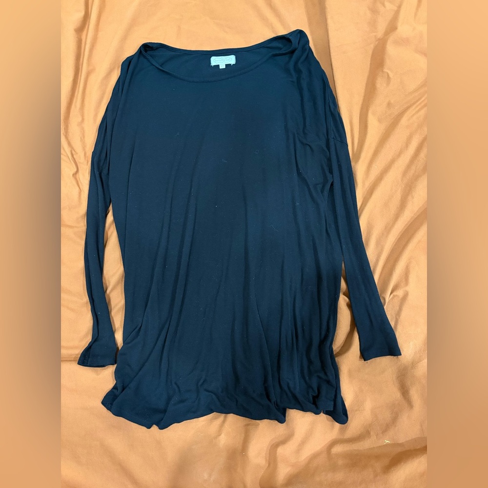 Mud Pie Black Long Sleeve Top